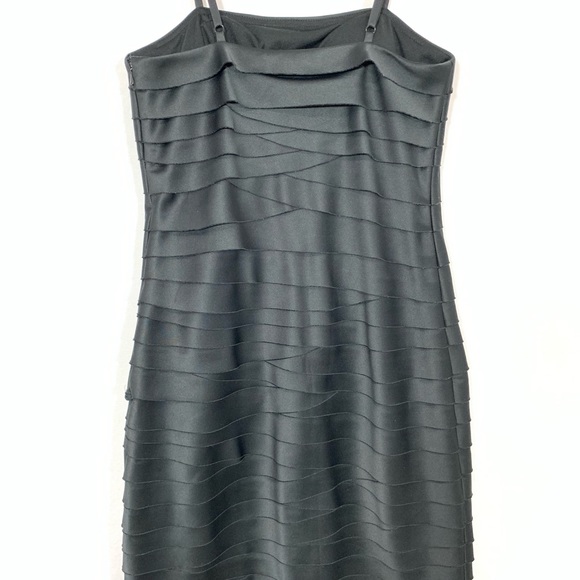 WHBM Black Tiered Dress Formal Special Occasion - Picture 5 of 7